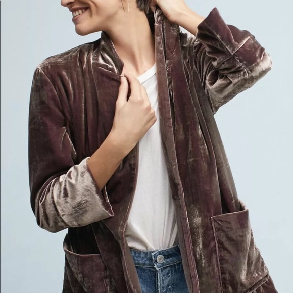 Cartonnier Iridescent Crushed Velvet Blazer S - Picture 2 of 8